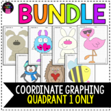 BUNDLE - Coordinate Graphing Mystery Pictures - Quadrant 1