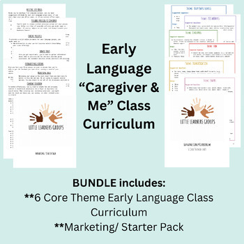 Preview of BUNDLE! Core 6 Early Language Group Curriculum + Starter Pack/Marketing Resource