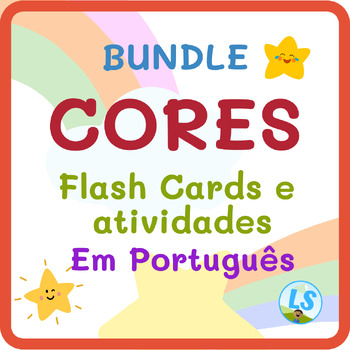 Preview of BUNDLE: Cores em Português - Atividades e Flash Cards - Colors in Portuguese