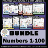 BUNDLE - Counting and Writing Numbers 1-100 - Printable & Digital