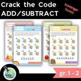 BUNDLE Crack the Code 3-digit ADDITION + SUBTRACTION Scave