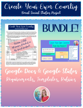 Preview of BUNDLE: Create Your Own Country Project (Requirements & Digital Templates)