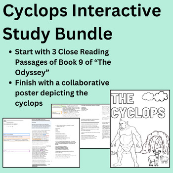 Preview of BUNDLE: Cyclops Close Reading & Cyclops Collaborative Poster Fun & Engaging