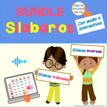 Preview of BUNDLE DIGITAL INTERACTIVO AUDIO SILABARIOS SILABAS TRABADAS E INVERSAS SPANISH