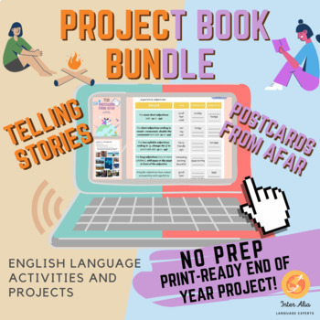 Preview of BUNDLE! DIGITAL WRITING PROJECTS: Story and Postcard - English Project Books