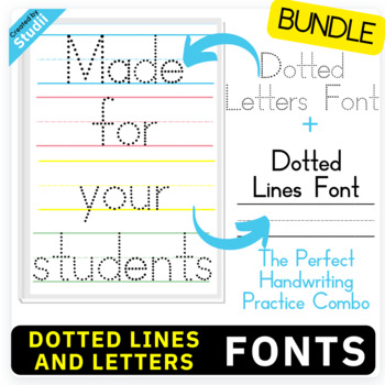 Preview of Handwriting Practice Fonts Bundle