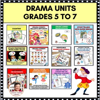 Preview of Theater Arts Lessons Grades 5 to 7  Drama Curriculum