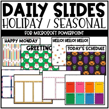 Preview of BUNDLE | Daily PowerPoint Slides | Holiday + Seasonal