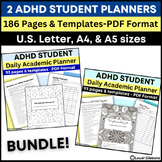 BUNDLE, Daily Student Planner for ADHD High School & Middl