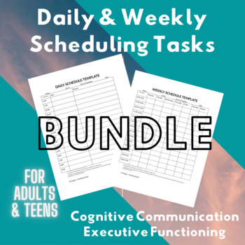 Preview of BUNDLE Daily & Weekly Scheduling: Cog. Communication/Exec. Functioning