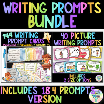 BUNDLE Daily Writing Prompt Task Cards - Picture Writing prompts - Fast ...