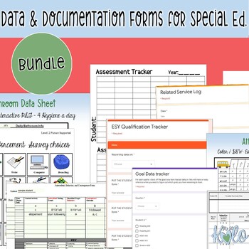 Preview of BUNDLE: Data Collection & Documentation Forms for Special Ed