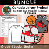 BUNDLE: Canadian Physical Regions Jersey Project (Grade 4 