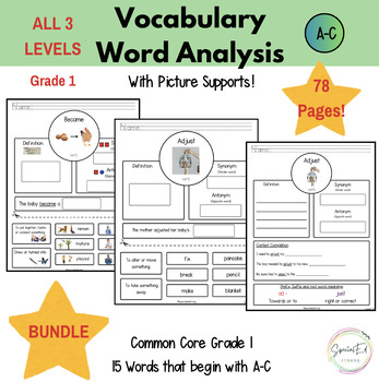 Preview of Vocab Graphic Organizers and Word Mapping - BUNDLE (SPED/ESL/EEL/Autism)