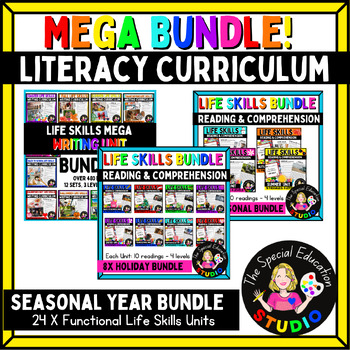 Preview of BUNDLE Differentiated writing, reading & comprehension functional life skills