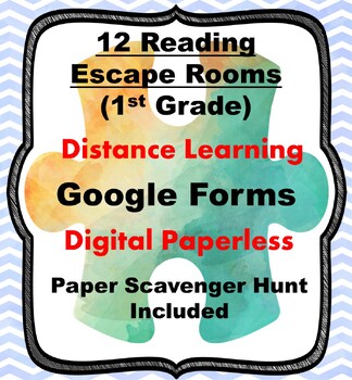 Preview of 1st Grade Reading | BUNDLE | 12 Escape Rooms | Digital & Classroom | Teamwork