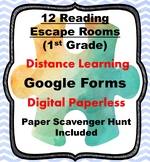 1st Grade Reading | BUNDLE | 12 Escape Rooms | Digital & C