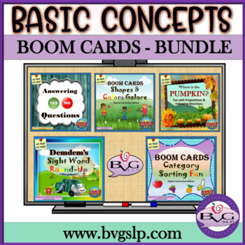 Preview of BASIC CONCEPTS Speech Therapy Language Comprehensive BUNDLE  - Digital