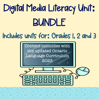 Preview of BUNDLE: Digital Media Literacy Units for Grades 1, 2, and 3