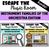 BUNDLE Digital Music Escape Rooms: INSTRUMENT FAMILIES Gam