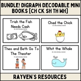 BUNDLE! Digraph Decodable Mini Books [CH CK SH TH WH] | K/