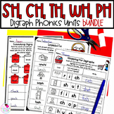 Digraphs - Phonics Worksheets - Centers- CH SH TH PH WH - BUNDLE
