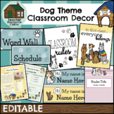 BUNDLE: Dog Classroom Theme Decor EDITABLE