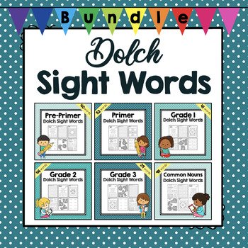 Preview of BUNDLE: Dolch Sight Words | Flashcards, Activities, Worksheets, & Spelling Lists