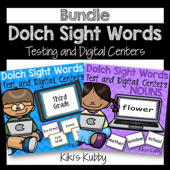 Preview of Dolch Sight Words: Digital Centers Flashcards BUNDLE
