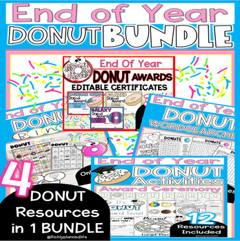 Preview of BUNDLE Donut End of Year Awards and Activities