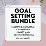 Goal Setting BUNDLE: Vision Board, SMART Goals, Backwards 