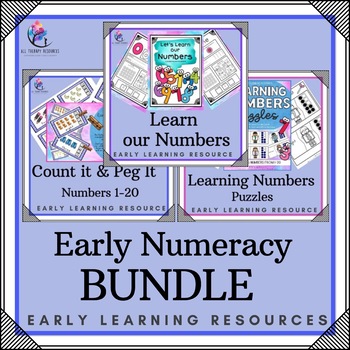 Preview of BUNDLE - EARLY NUMERACY - Counting, Patterns, Numbers, Shapes, Fractions