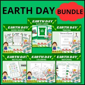 Preview of Bundle  Earth  Day June / Printable Worksheet For Kids