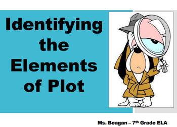 Preview of BUNDLE: ELA Elements of Plot Roller Coaster - PPT w/ Student Fill-In Notes