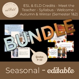 BUNDLE: ESL & ELD CREDITS Welcome Package Autumn Winter se