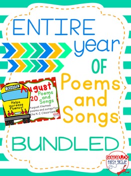 Preview of BUNDLE-ENTIRE year of Poems and Songs