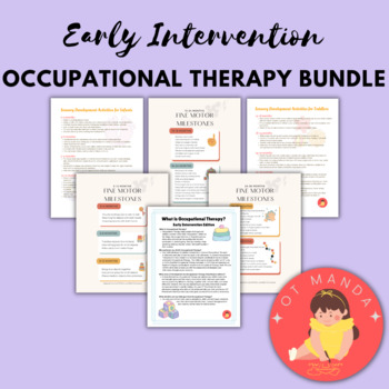 Preview of BUNDLE Early Intervention Occupational Therapy | What is OT + Sensory Fine Motor
