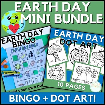 Preview of BUNDLE: Earth Day Dot Marker Printable Activity and Earth Day Bingo Game