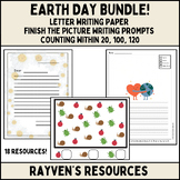 BUNDLE! Earth Day Letter Writing, Creative Writing, Count 