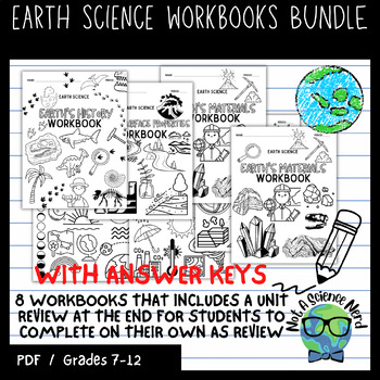 Preview of BUNDLE: Earth Science Workbooks with ANSWER KEYS for ENTIRE YEAR