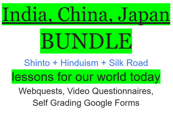Preview of BUNDLE East and South Asia India, China, and Japan including Shinto + Hinduism