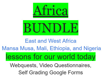 Preview of BUNDLE East and West African History < Mansa Musa, Mali, Ethiopia, and Nigeria >