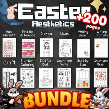 Preview of BUNDLE Easter Crafts Activities Pages NO PREP Spring STEM Craftivity