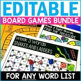 BUNDLE Editable Board Games for Reading Phonics Centers - 