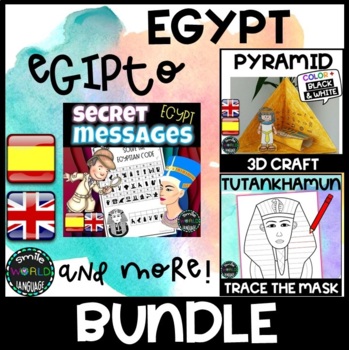 Preview of BUNDLE Egypt activities pyramid pharaoh PACK actividades Egipto Pirámide español