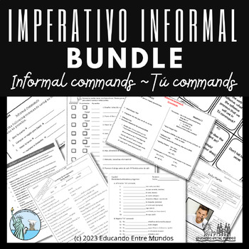 Preview of BUNDLE El imperativo Informal, Informal Commands Tu Commands