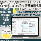 BUNDLE: Elements of Fiction Reading Response Digital Activ