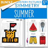 BUNDLE End of the Year Math Activities Summer Symmetry Mys