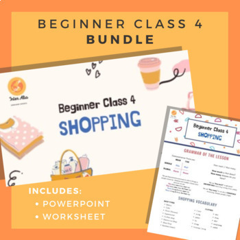 BUNDLE - English Beginner Lesson 4 - Shopping - ESL - TEFL - EFL by Inter  Alia