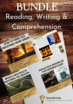 Preview of BUNDLE - Environmental Reading, Writing & Comprehension Prompts 2024 Topics